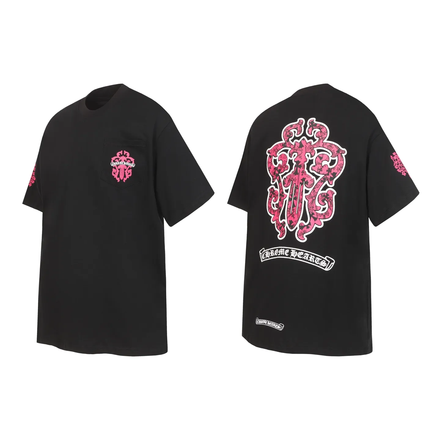 85 Chrome Hearts/ T Quality Colour：Black White Size: S M L XL